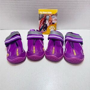 QUMY Performance Dog Shoes/Boots/Sz Purple/All Terrain Paw Protection